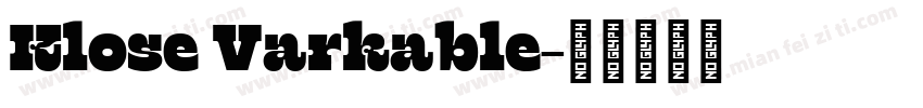 Klose Varkable字体转换